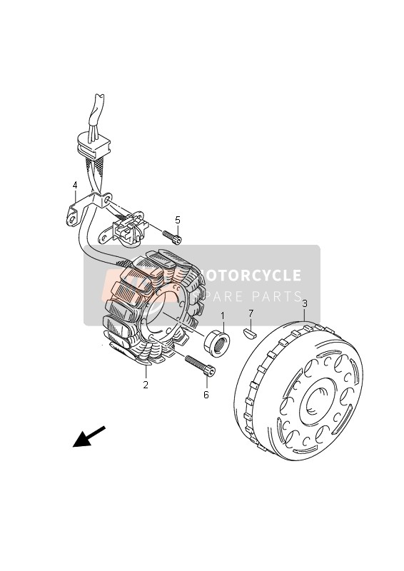 Suzuki AN400(A)(ZA) BURGMAN 2010 Aimants pour un 2010 Suzuki AN400(A)(ZA) BURGMAN